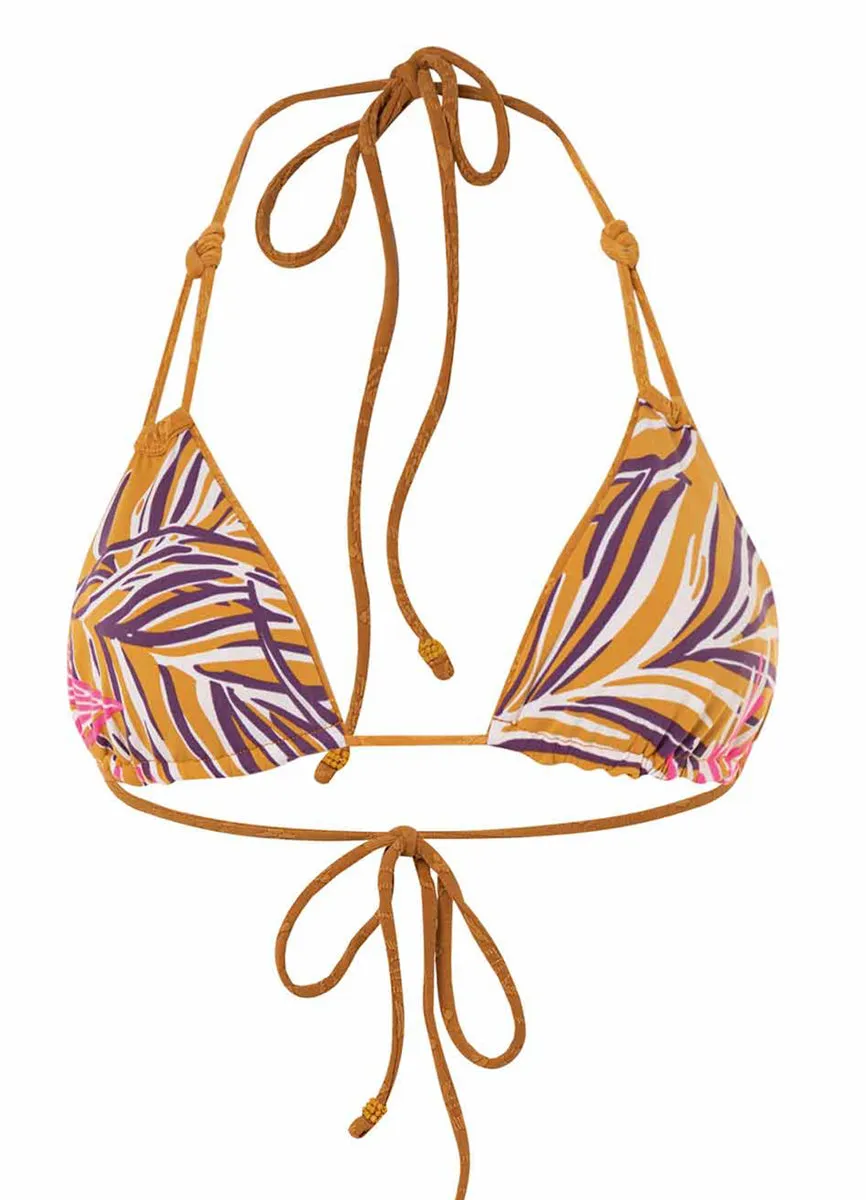 Maaji Caramel Brown Nyla Sliding Triangle Bikini Top