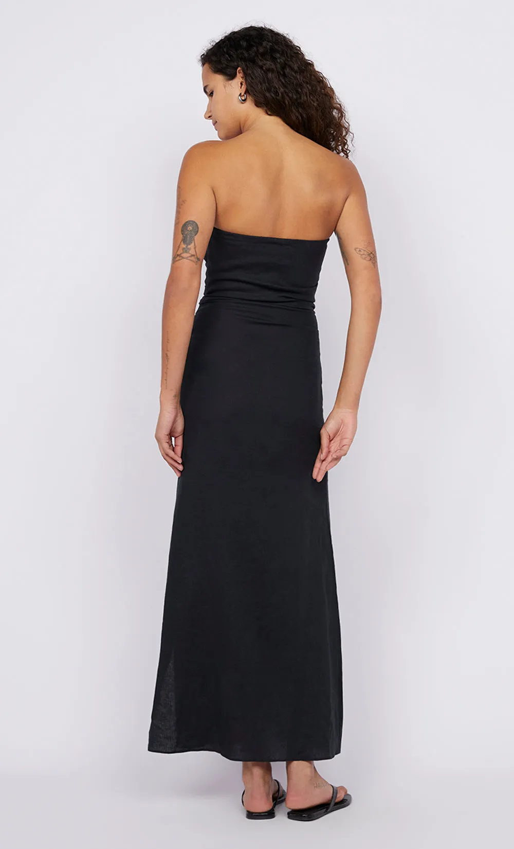 MARIANNA STRAPLESS DRESS - BLACK