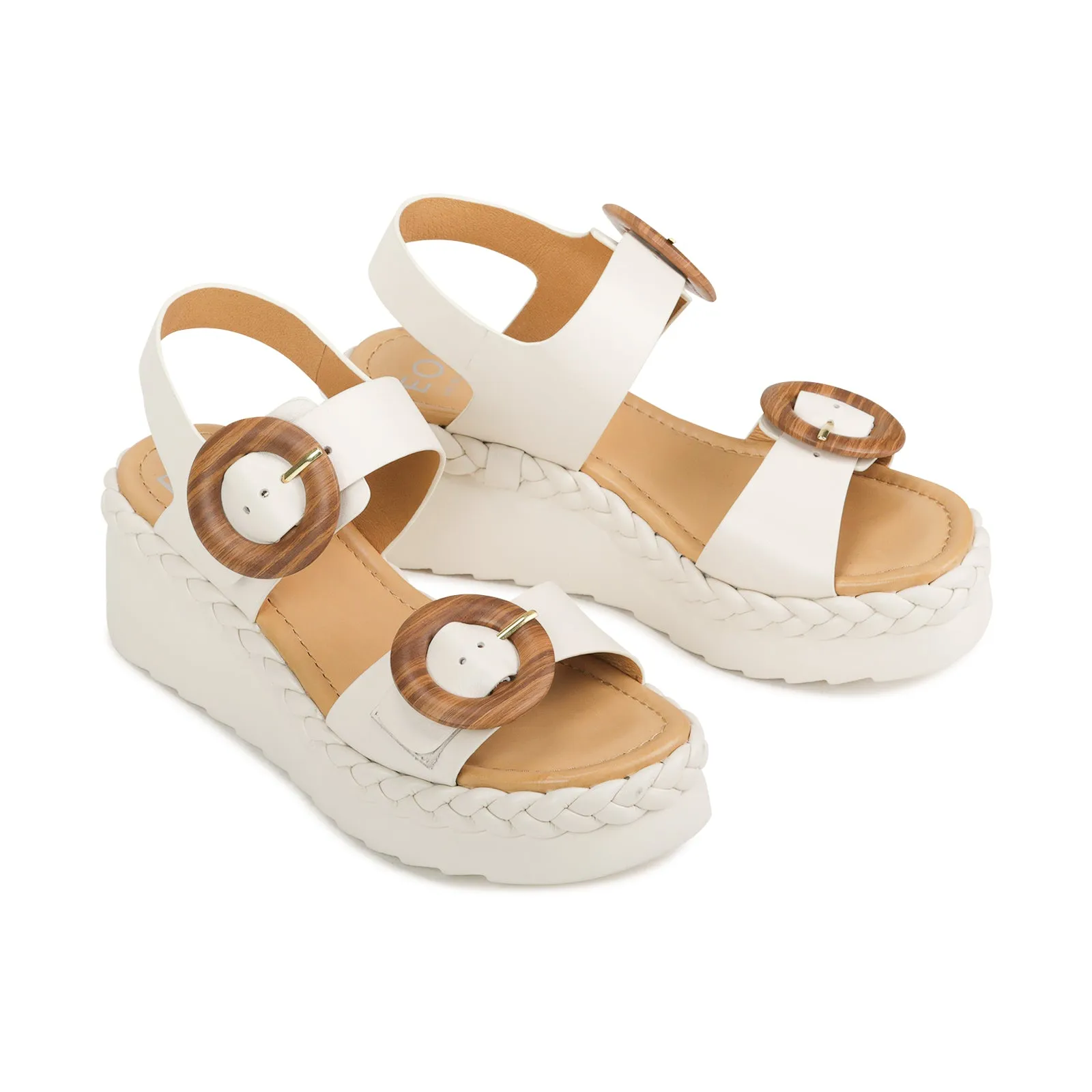 MENORCA LEATHER WEDGE SANDALS