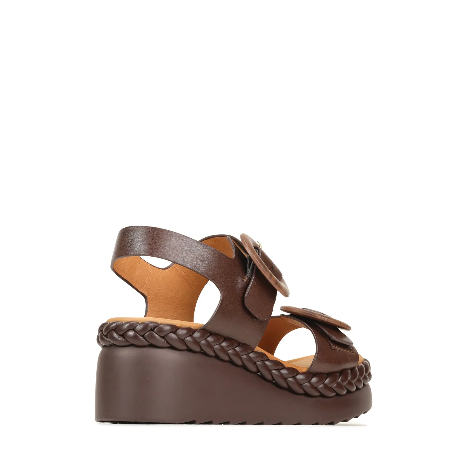 MENORCA LEATHER WEDGE SANDALS