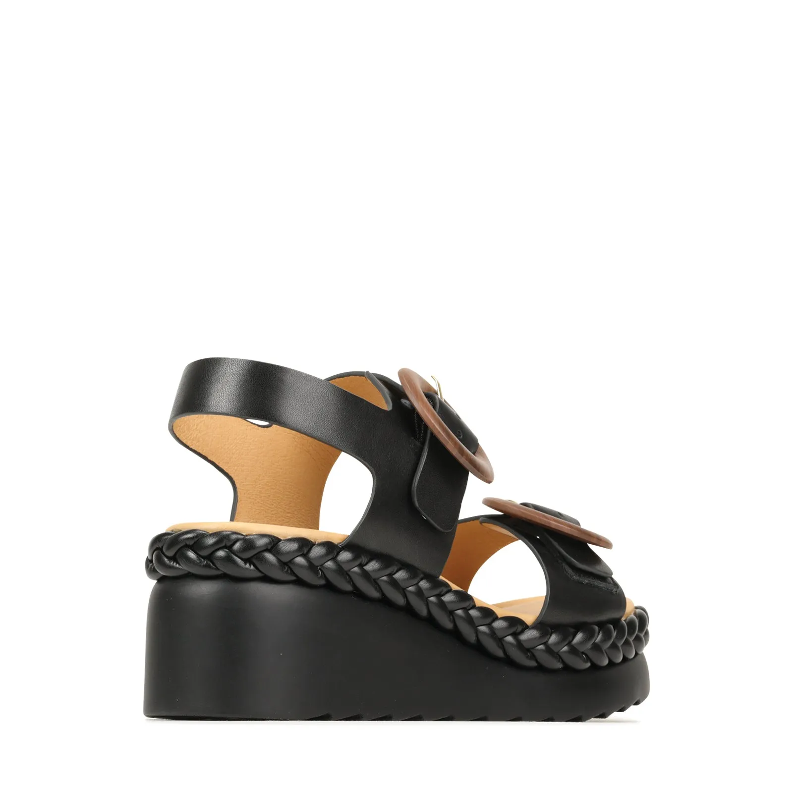 MENORCA LEATHER WEDGE SANDALS