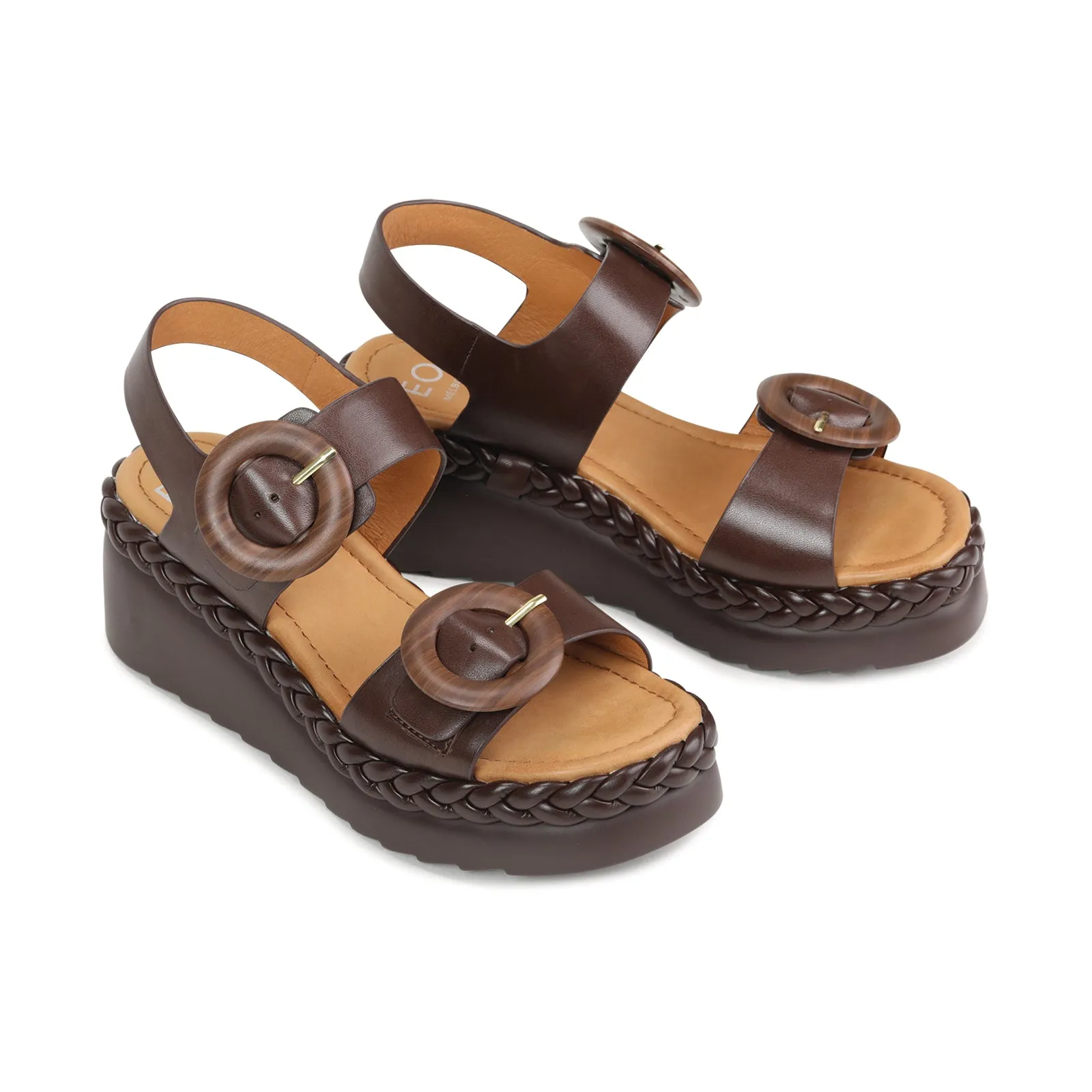 MENORCA LEATHER WEDGE SANDALS