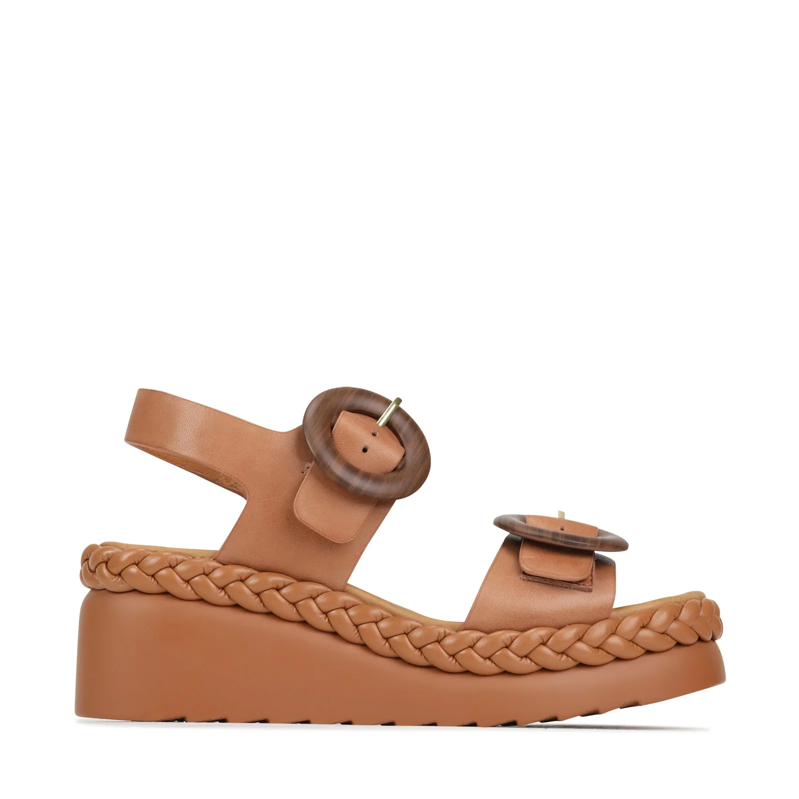 MENORCA LEATHER WEDGE SANDALS