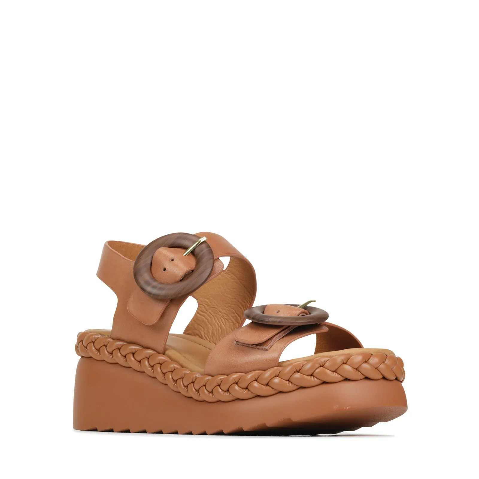 MENORCA LEATHER WEDGE SANDALS