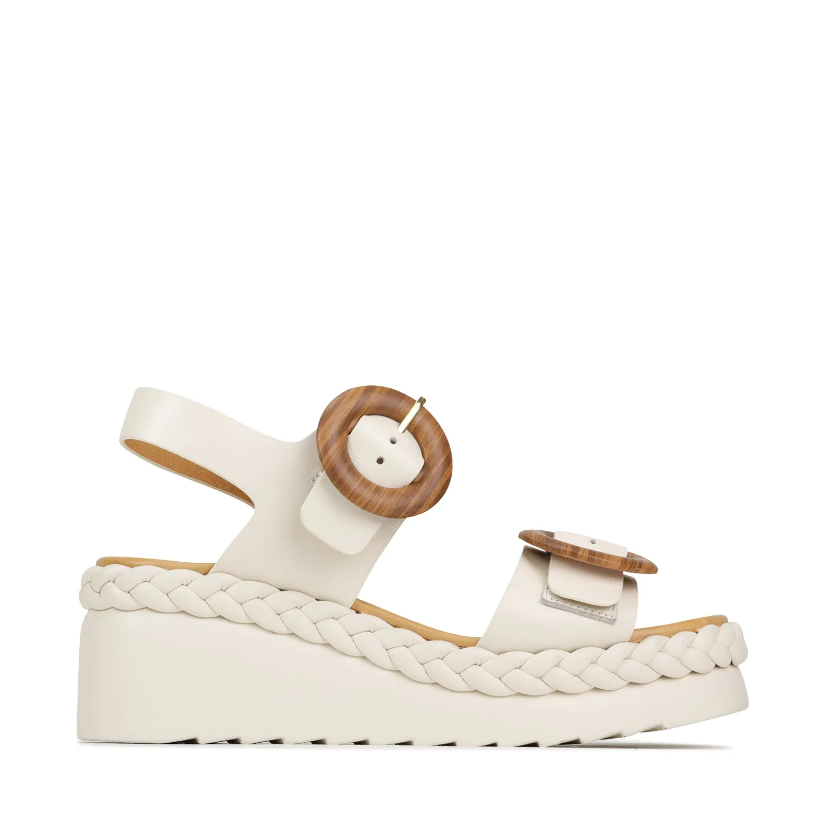 MENORCA LEATHER WEDGE SANDALS