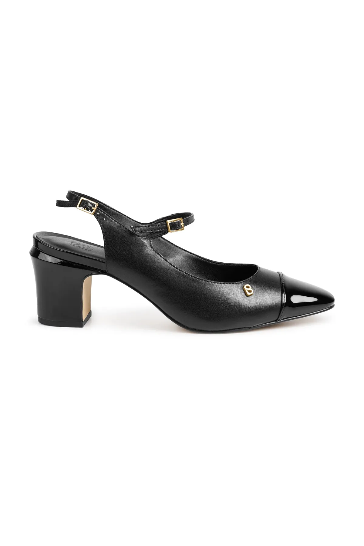 Mima Slingback Heels - Black