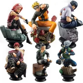 Naruto Action Figures Kits Com 6pcs