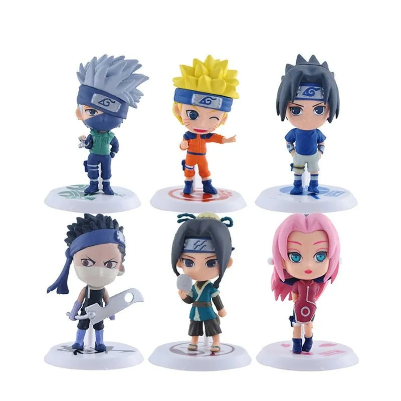 Naruto Action Figures Kits Com 6pcs