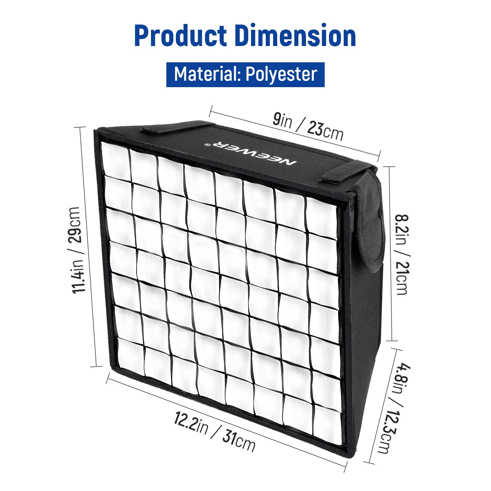 NEEWER 12.2” x 11.4” Foldable Softbox Diffuse