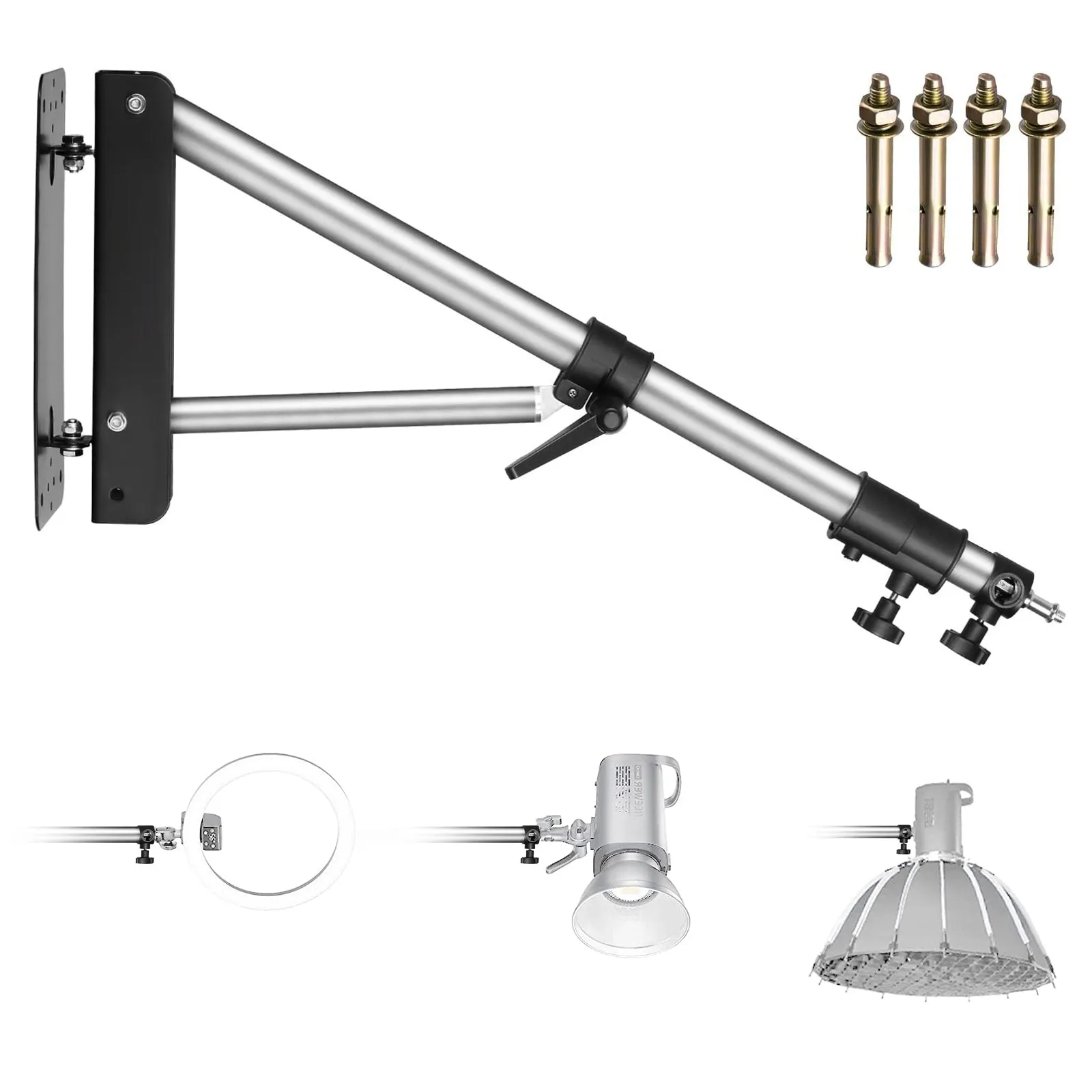 NEEWER 125cm Wall Mounting Triangle Boom Arm