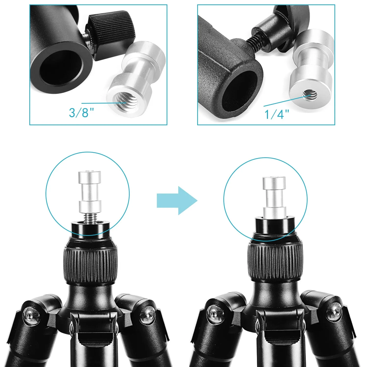 NEEWER 2 Pack Universal E Type Bracket