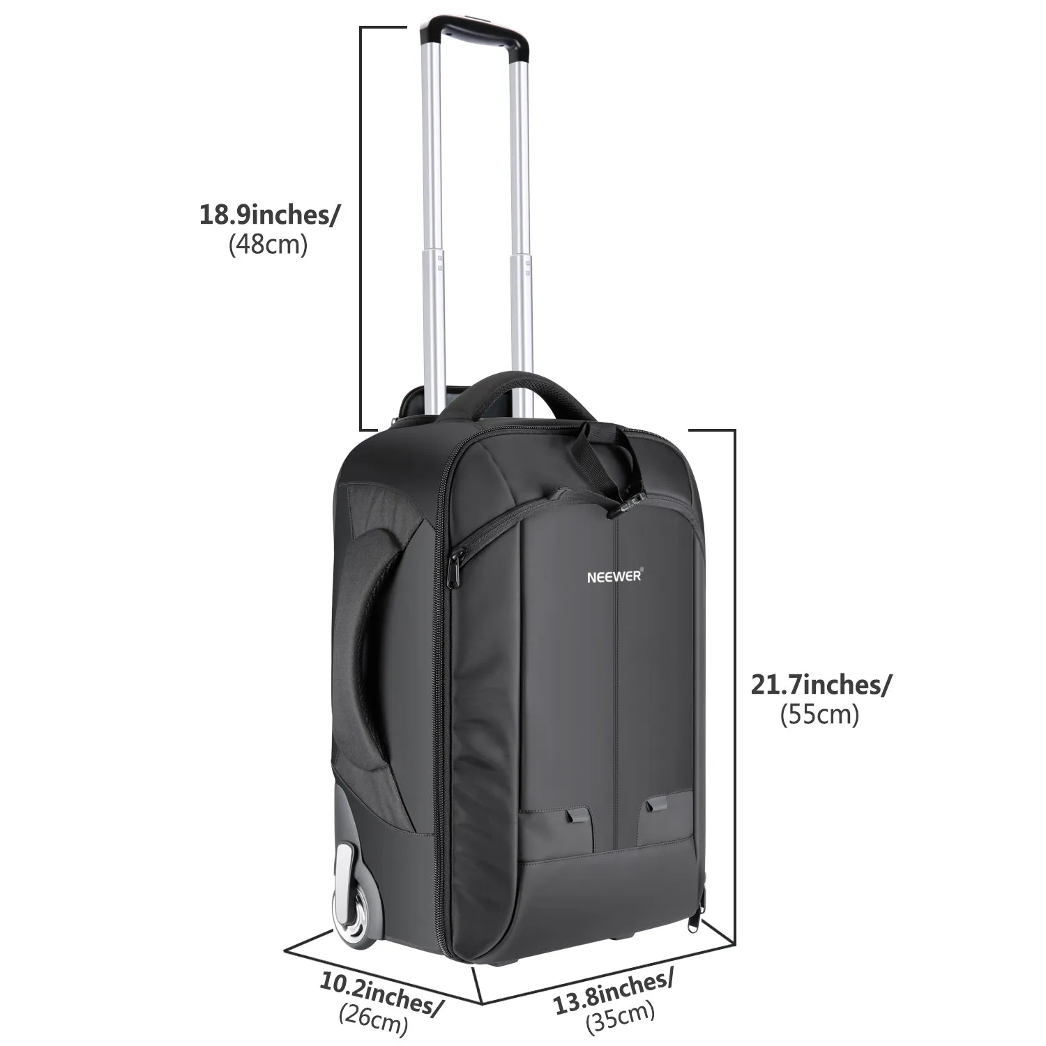 NEEWER 22"x14"x10” 2-in-1 Trolley Backpack