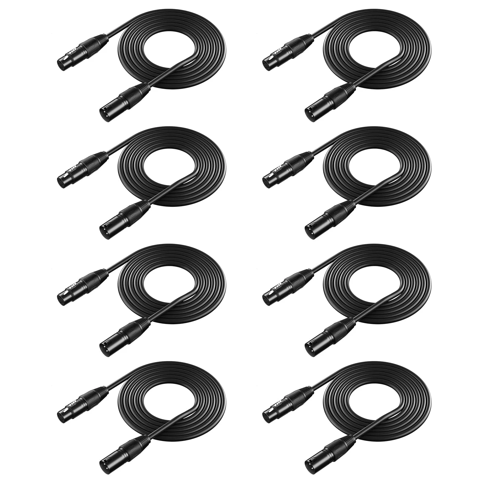 NEEWER 8 Pack 6.5 feet/2 Meters Stage Light Cable Wires