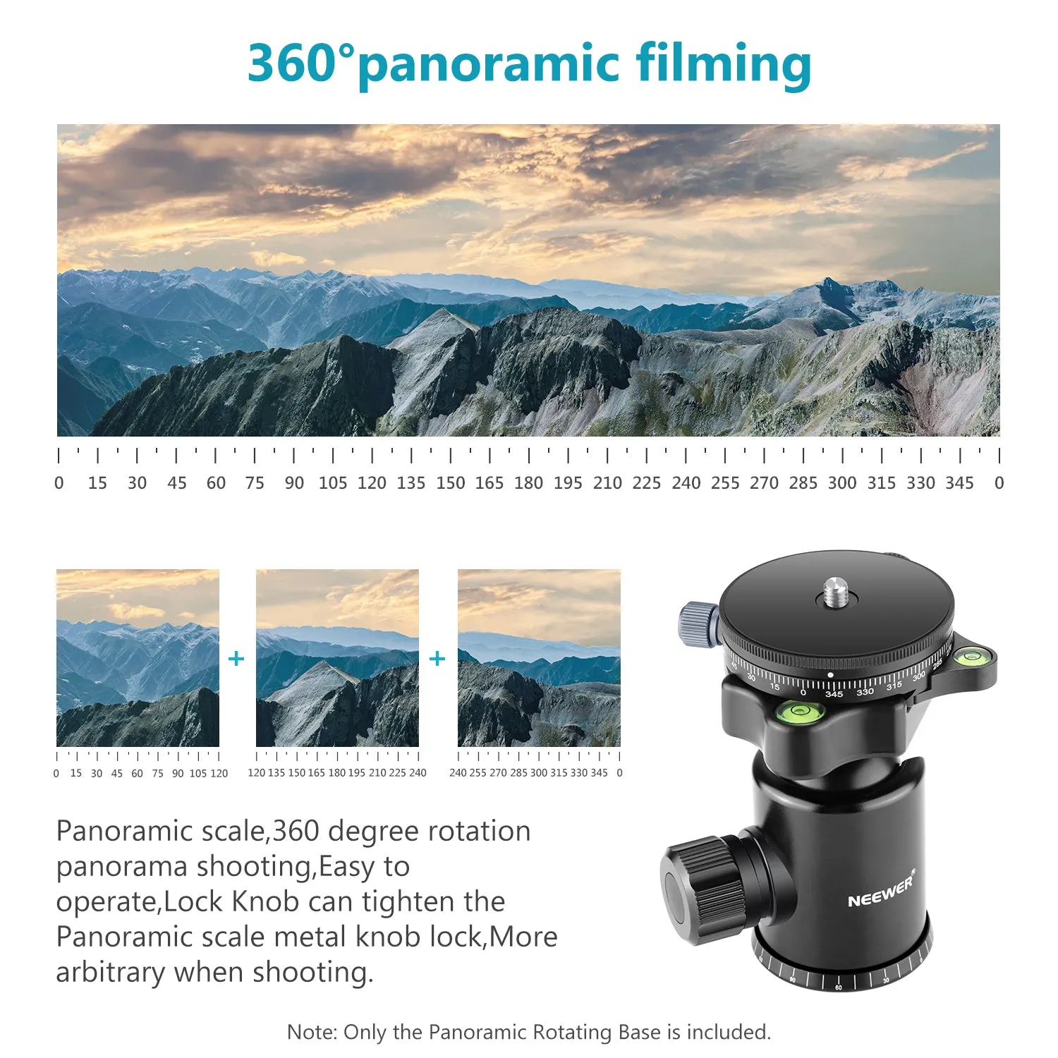 NEEWER Camera Panoramic Panning Base