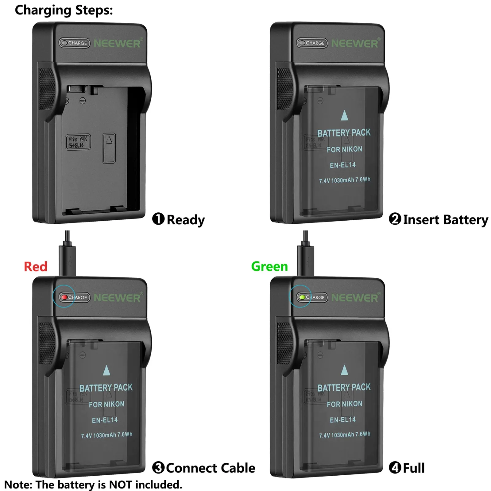 NEEWER EN-EL14 Nikon Battery Charger