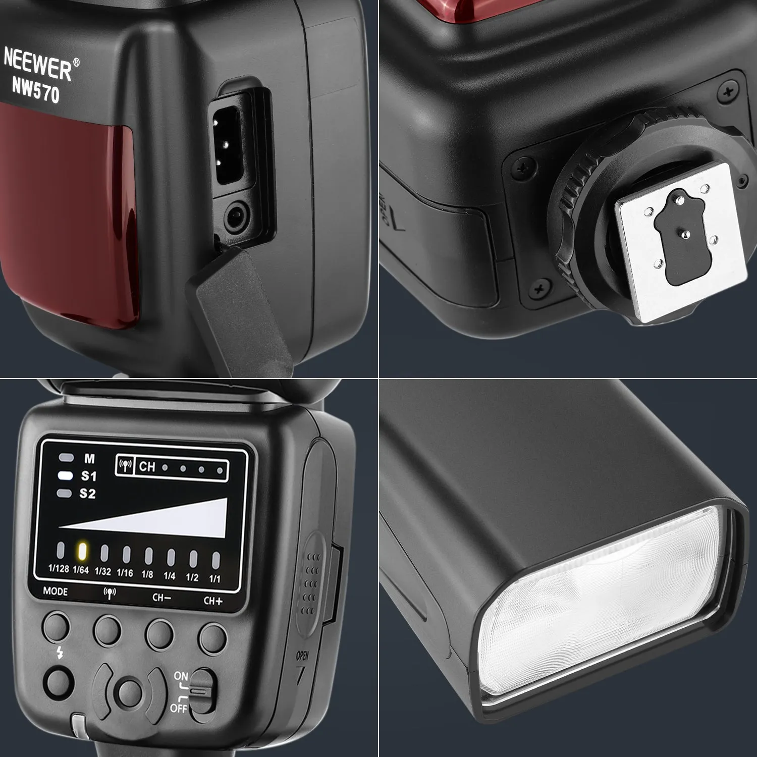 Neewer Flash Speedlite with 2.4G Wireless System and 15 Channel Transmitter