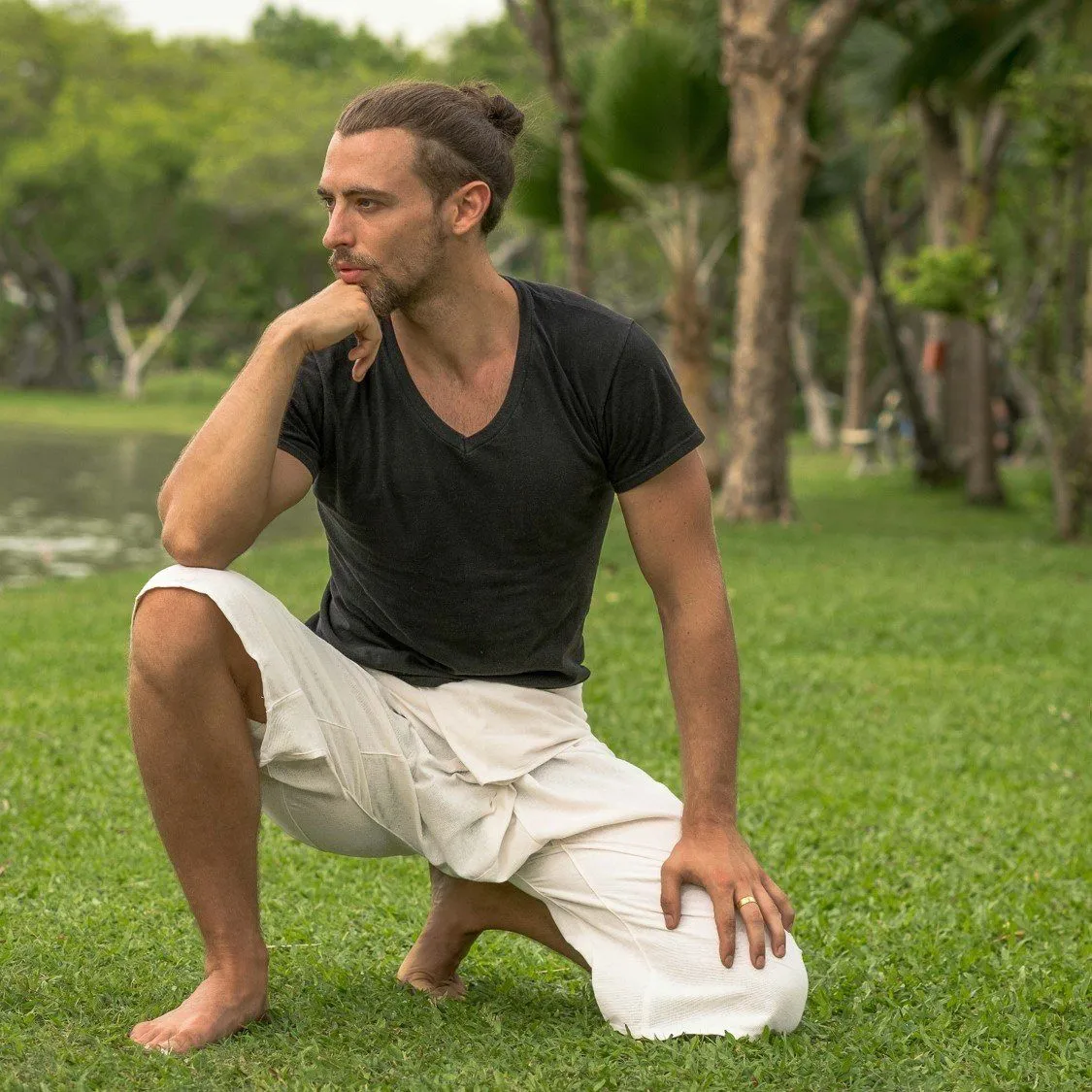 Pantalón Pescador 3/4 Blanco para Hombre