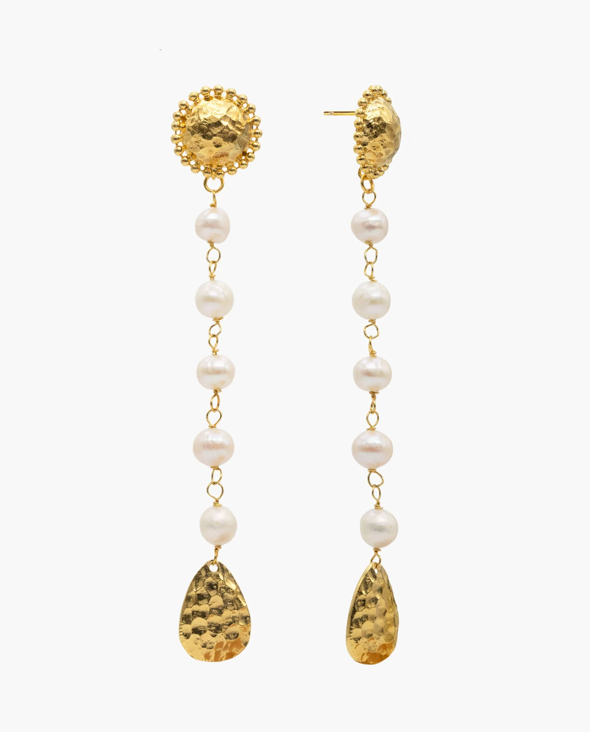 PENDIENTES DREAM PEARLS · BAÑO ORO