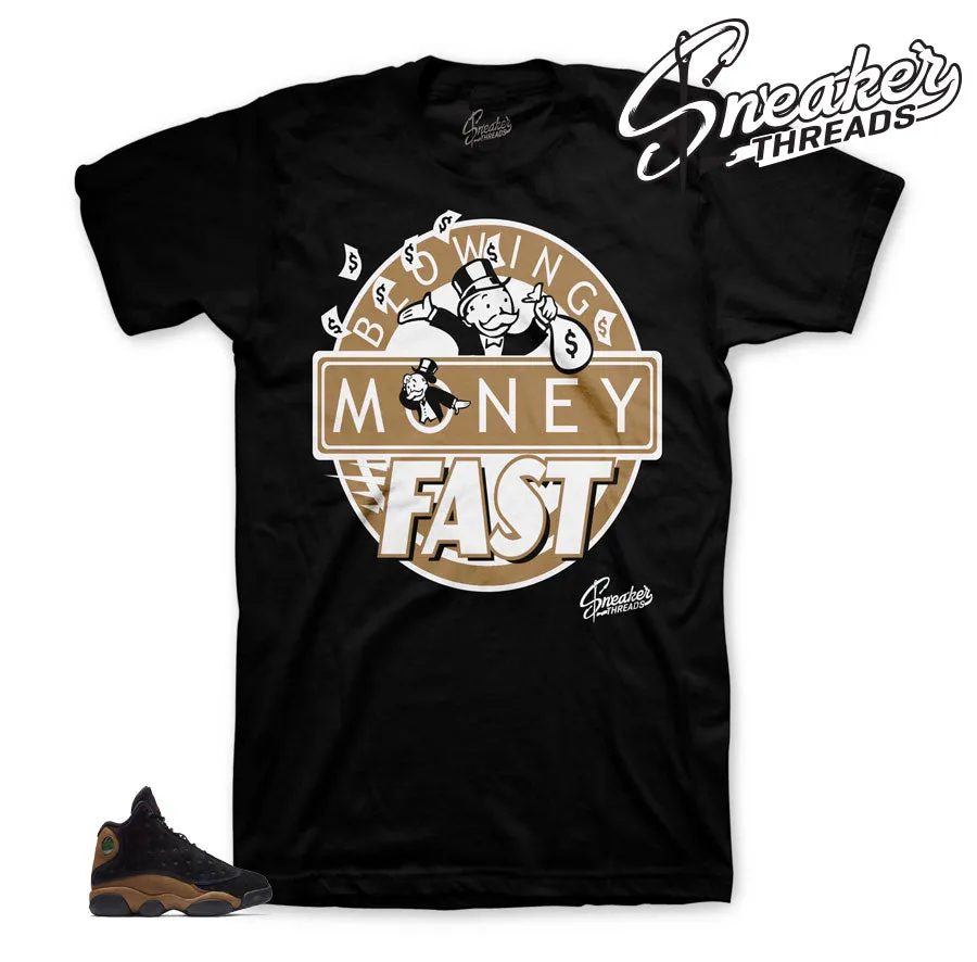 Retro 13 Olive Blowing Money Fast Shirt