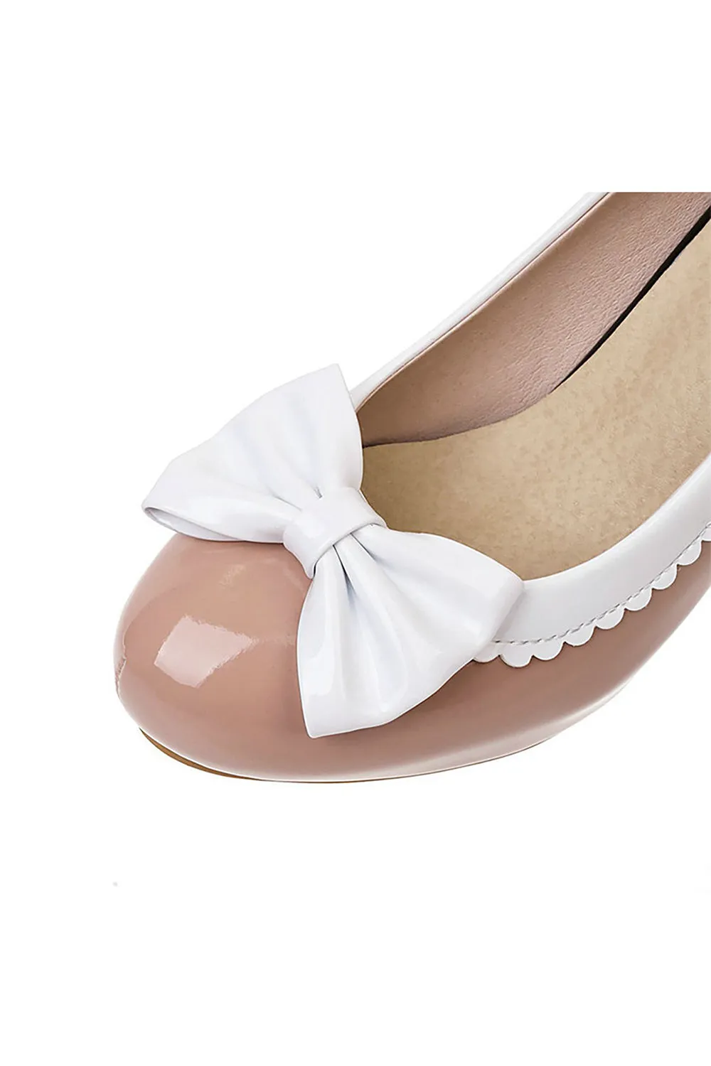 Retro Bowknot High Heels Shoes