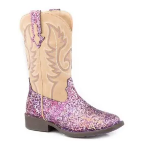 Roper Girls Aztec Glitter Boots in Lavender