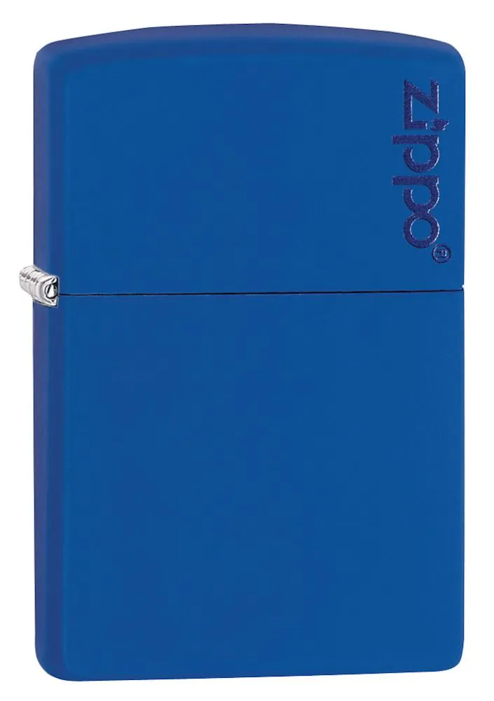 Royal Blue Matte Zippo Logo