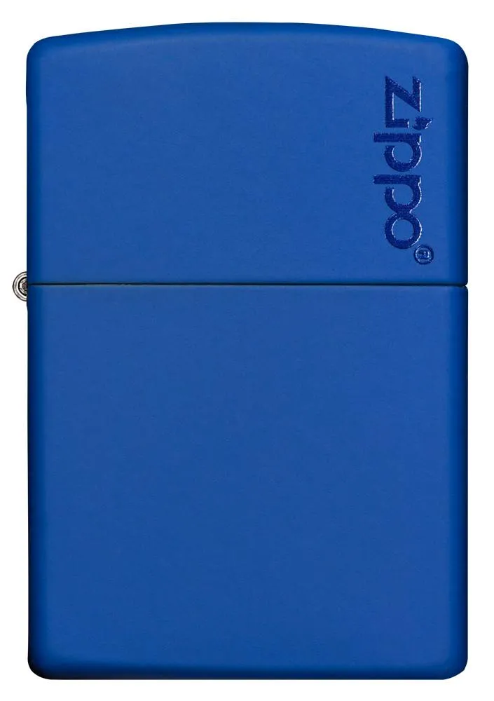 Royal Blue Matte Zippo Logo