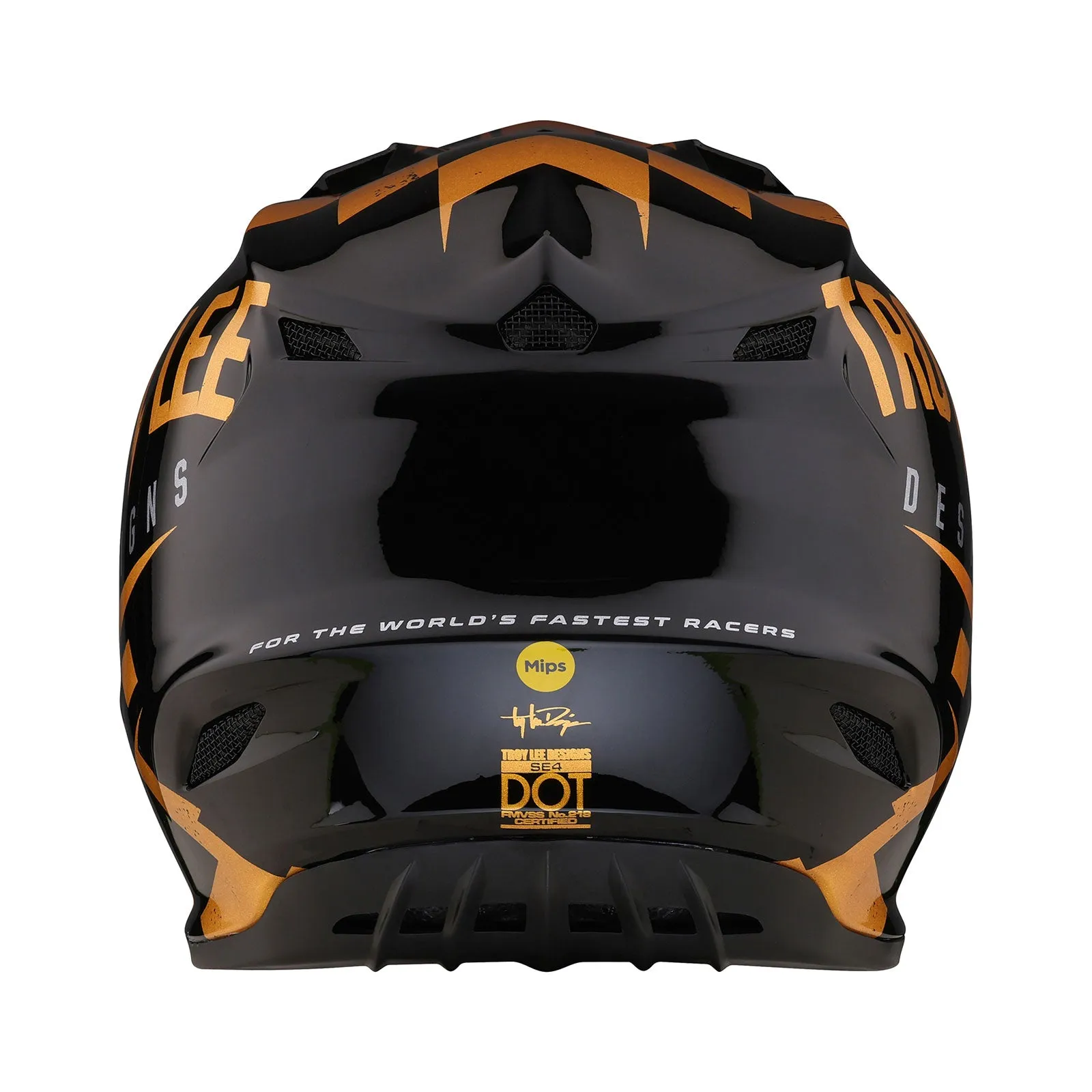 SE4 Polyacrylite Helmet Race Shop Black / Gold