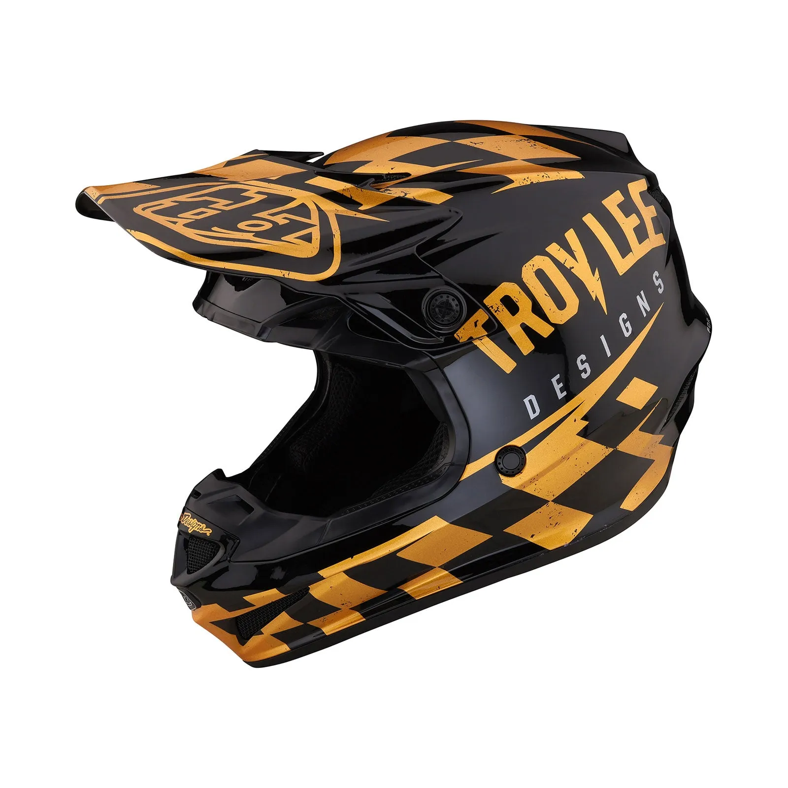 SE4 Polyacrylite Helmet Race Shop Black / Gold