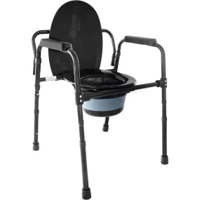 Silla Orinal con Asiento Ajustable (3 en 1), Silla Elevador WC, Silla Ducha para Ancianos Negra | PEPE