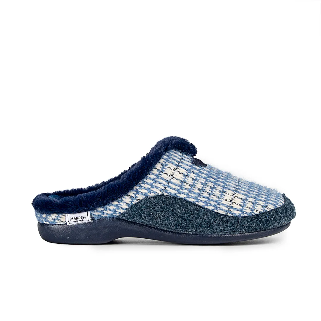 Slippers Cuadros Chanel Azul