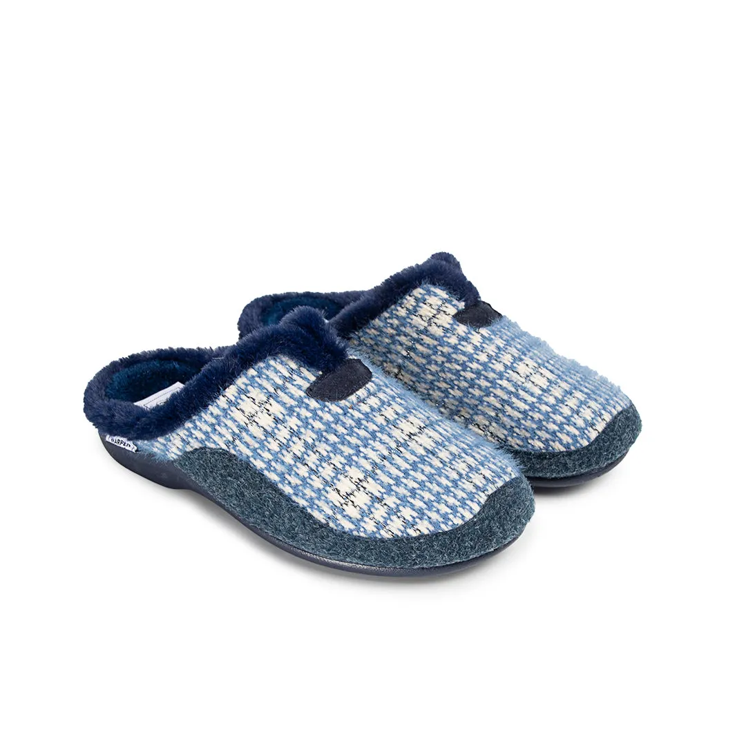 Slippers Cuadros Chanel Azul