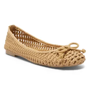 Sloane Flat in Caramel Weave