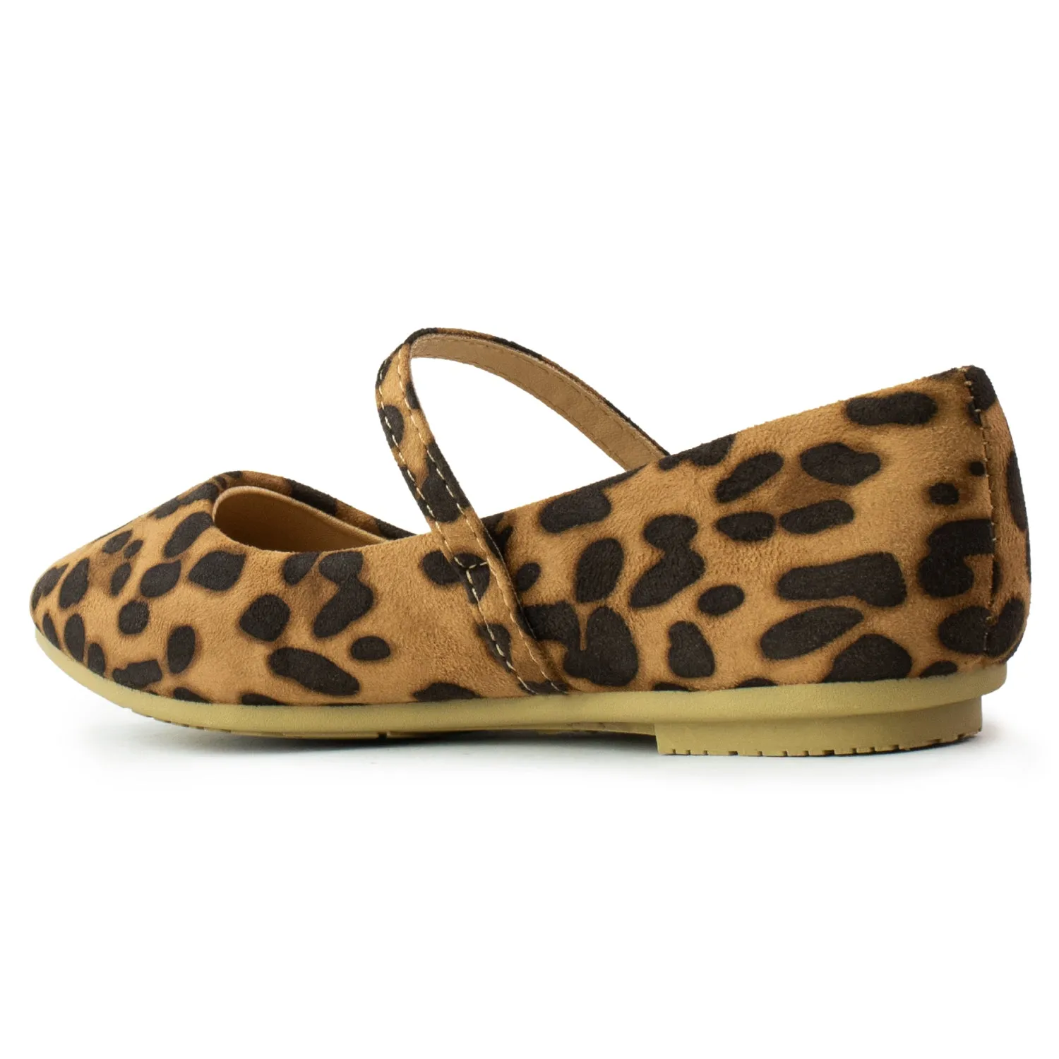 Square Toe Mary Jane Ballet Flats LEOPARD