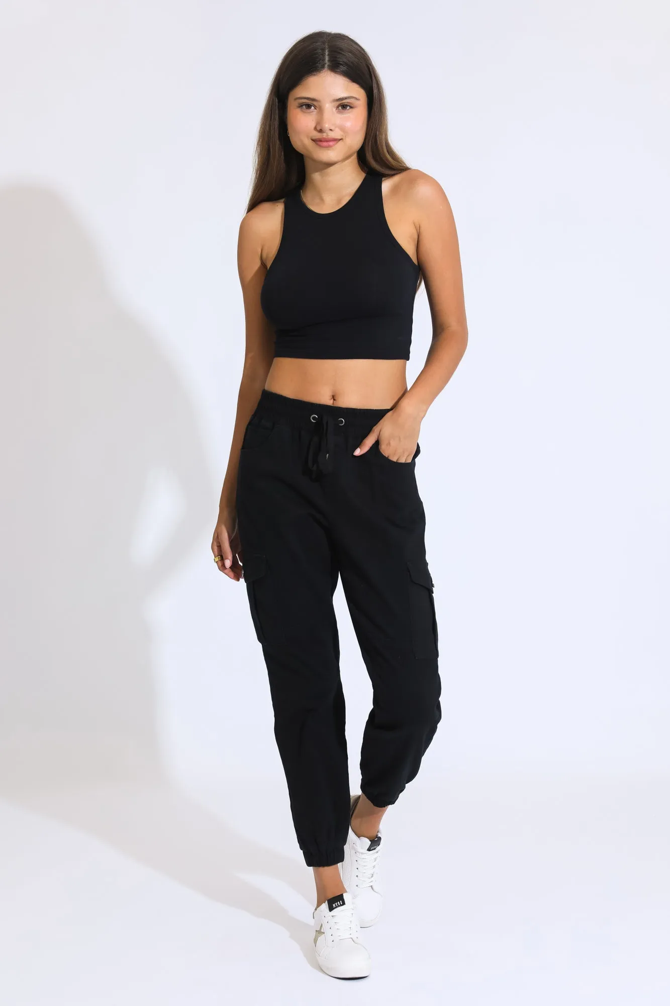 The Everyday Cargo Moto Jogger - Black