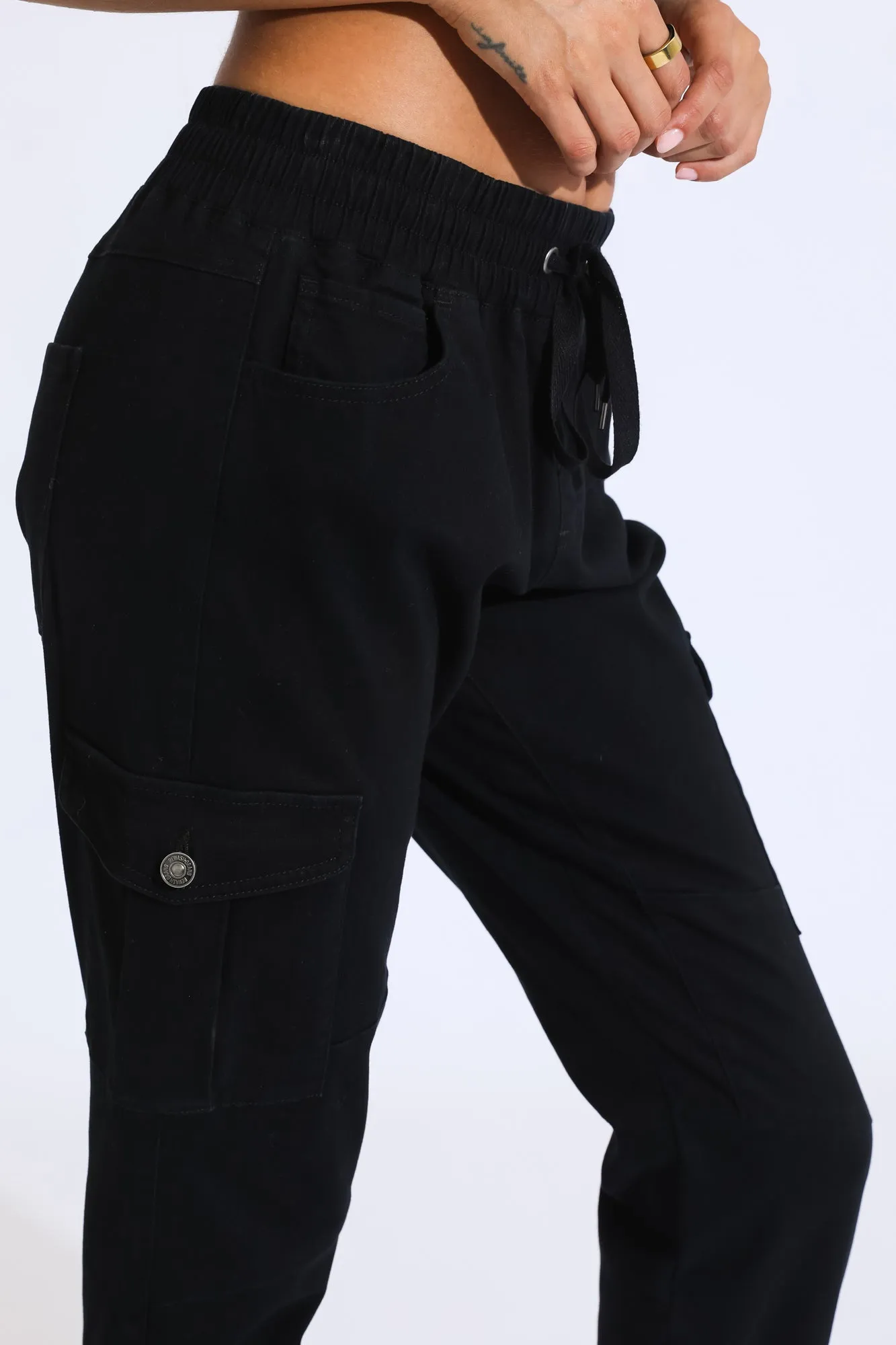 The Everyday Cargo Moto Jogger - Black