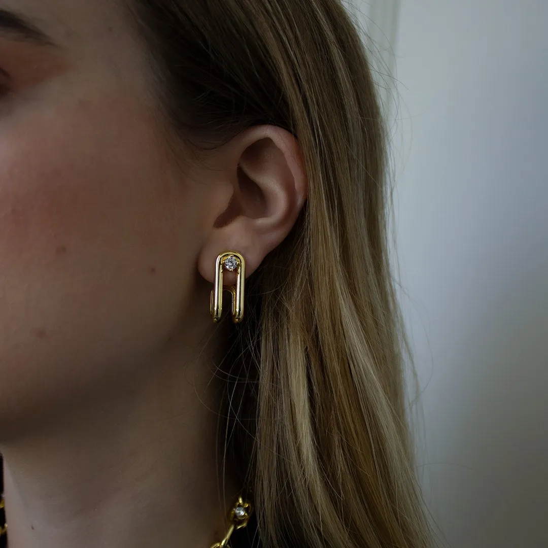 THE LINK CURVE EARRINGS