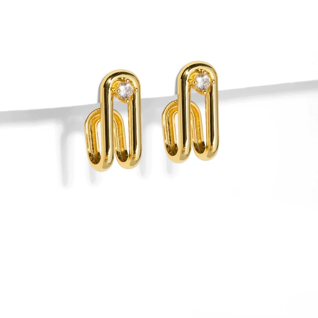 THE LINK CURVE EARRINGS