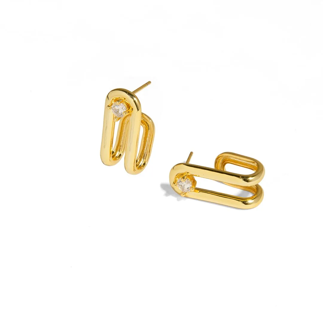 THE LINK CURVE EARRINGS