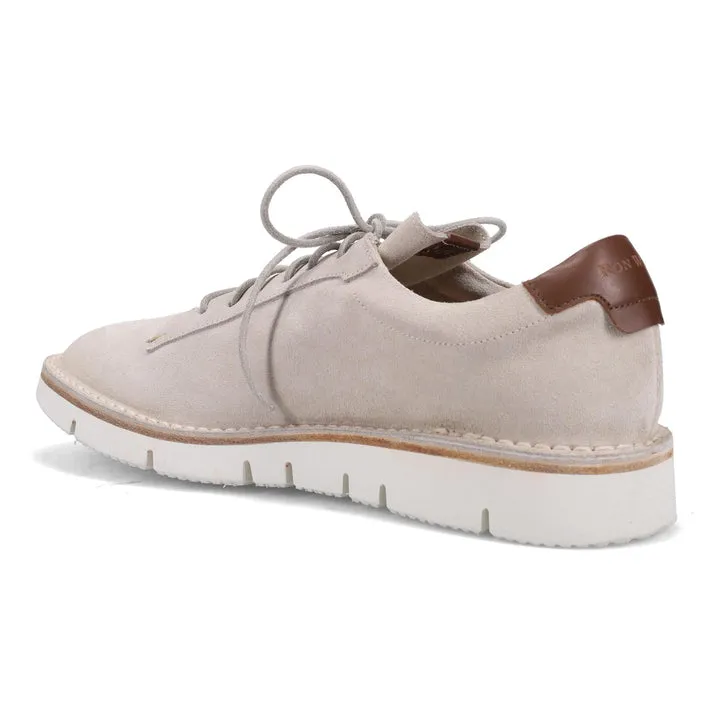 Unlined Suede Lace Up - Sand