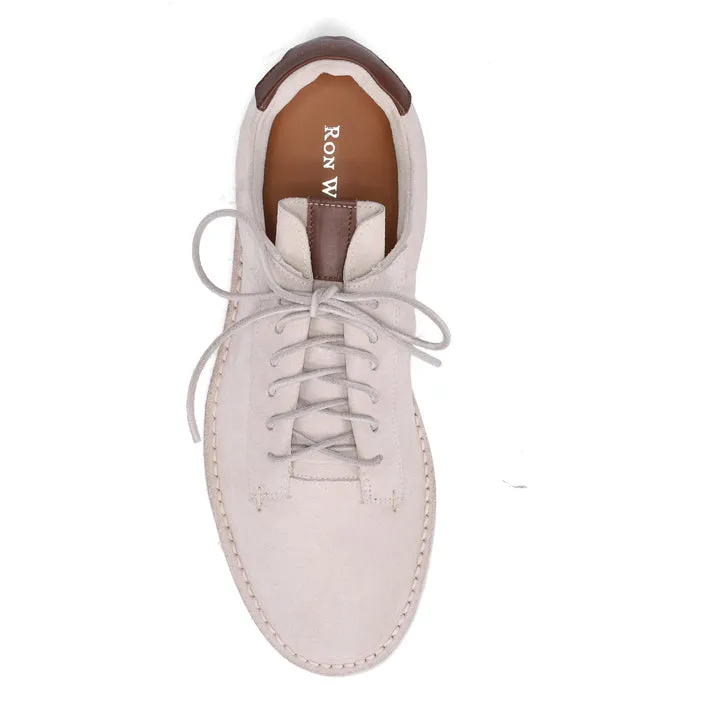 Unlined Suede Lace Up - Sand