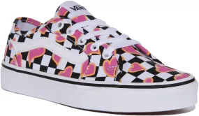 Vans Filmore Decon In Black Heart Checkerboard For Women