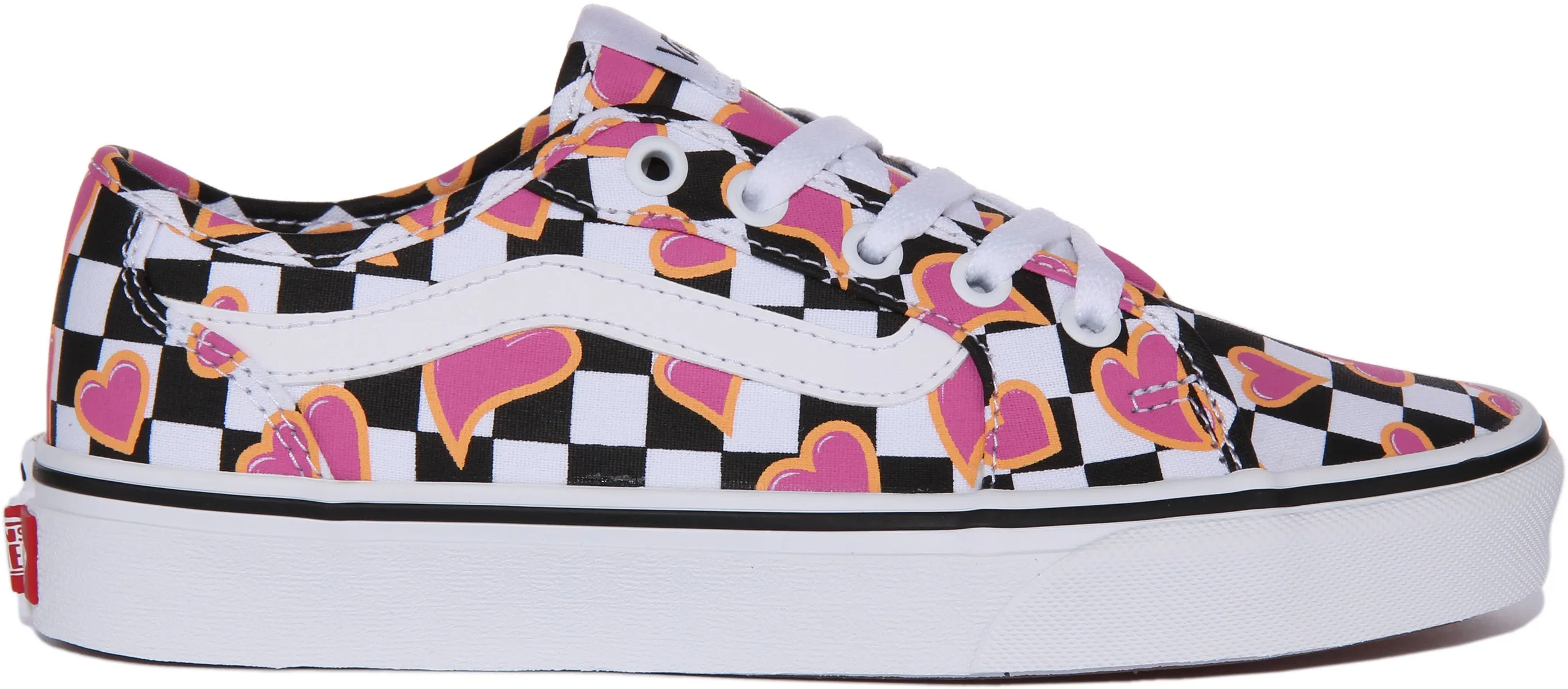 Vans Filmore Decon In Black Heart Checkerboard For Women