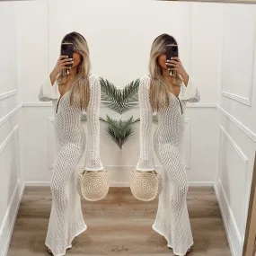 Vestido crochet blanco