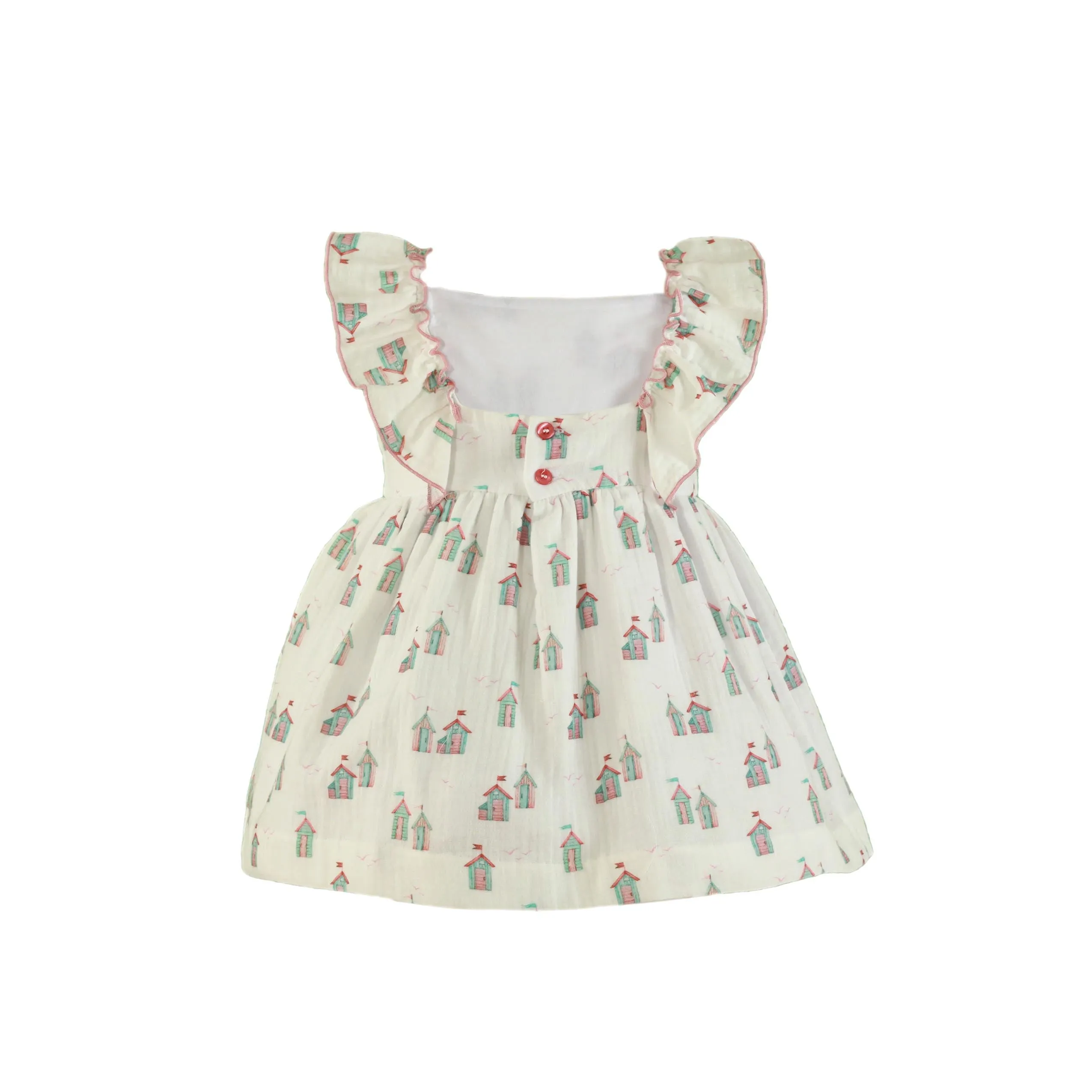 VESTIDO PARA NIÑA COLOR BLANCO CON ESTAMPADO