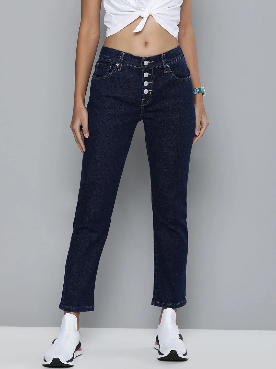 Women's High Rise Boyfriend Jeans